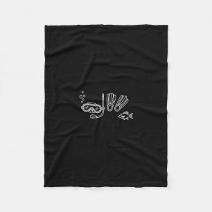 Snorkel Mask And Fins For Diving Lovers – Summer V Fleece Blanket