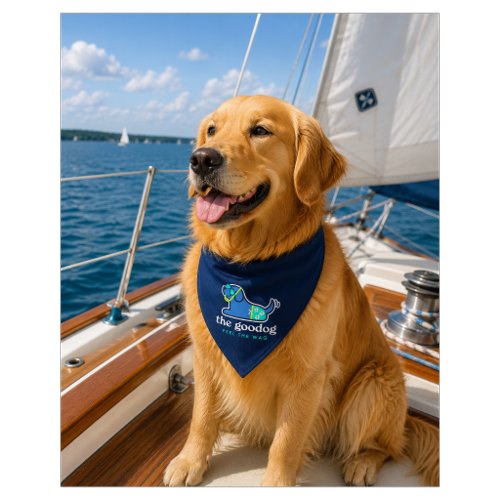 Snorkel Pup Preppy Nautical Blue Bandana