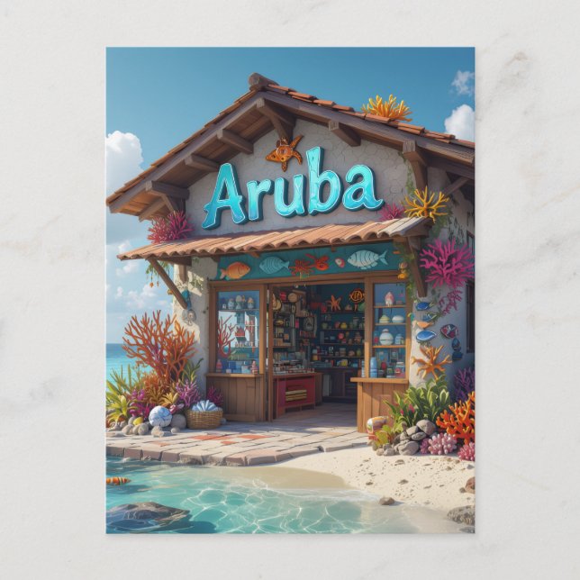 snorkel shop aruba postcard (Front)