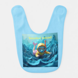 Snorkel squad baby bib
