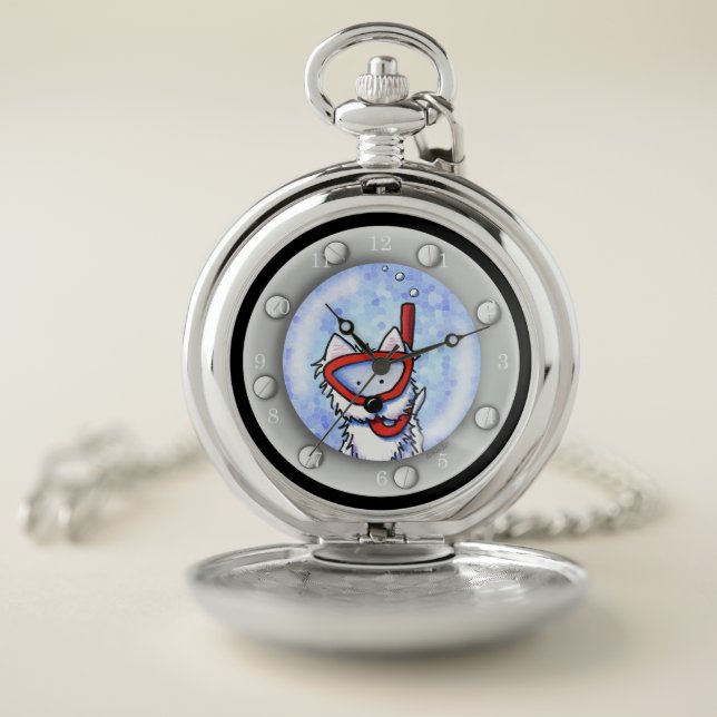 Snorkel Westie Porthole Pocket Watch (Inside)