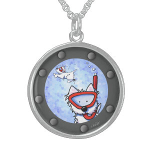 Snorkel Westies Porthole Sterling Silver Necklace