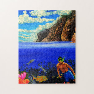 Snorkeling at Black Rock Jigsaw Puzzle