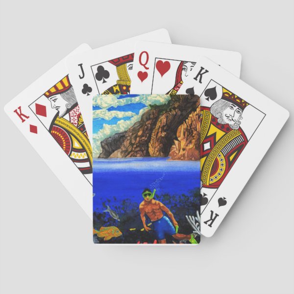 Snorkeling at Black Rock Poker Cards