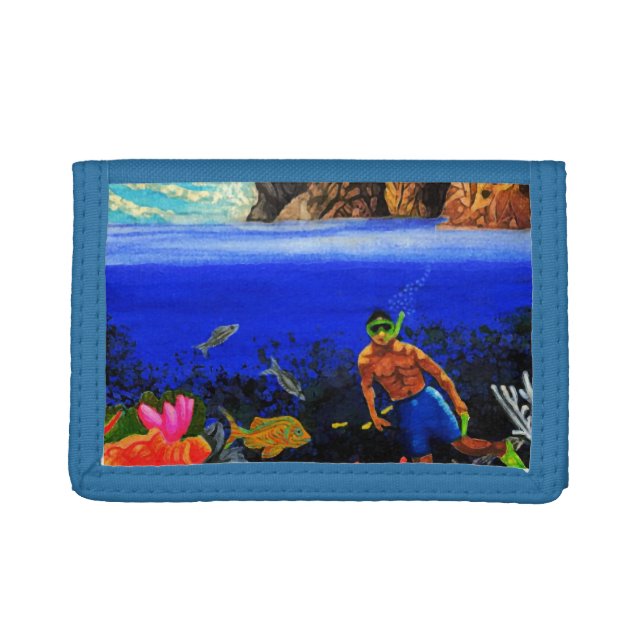 Snorkeling at Black Rock  Trifold Wallet (Front)