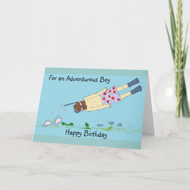 Snorkeling Birthday Card (Front)