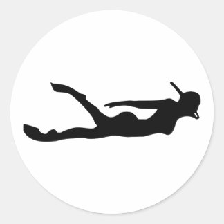 Snorkeling Classic Round Sticker