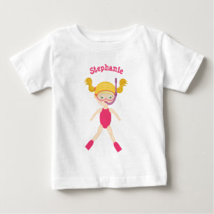 Snorkeling Girl Beach Party Baby T-Shirt