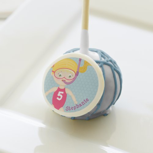 Snorkeling Girl Beach Party Cake Pops