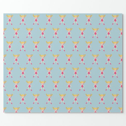 Snorkeling Girl Beach Party Wrapping Paper