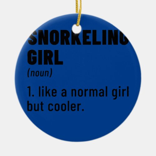 Snorkeling Girl Noun Definition Diver Scuba Ceramic Ornament