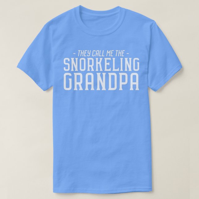 Snorkeling Grandpa Funny Quote T-Shirt (Design Front)