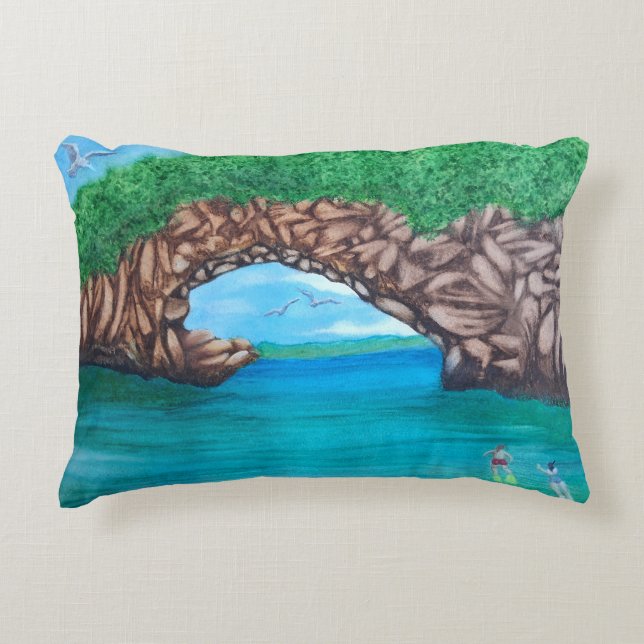 Snorkeling in Paradise Accent Pillow (Front)