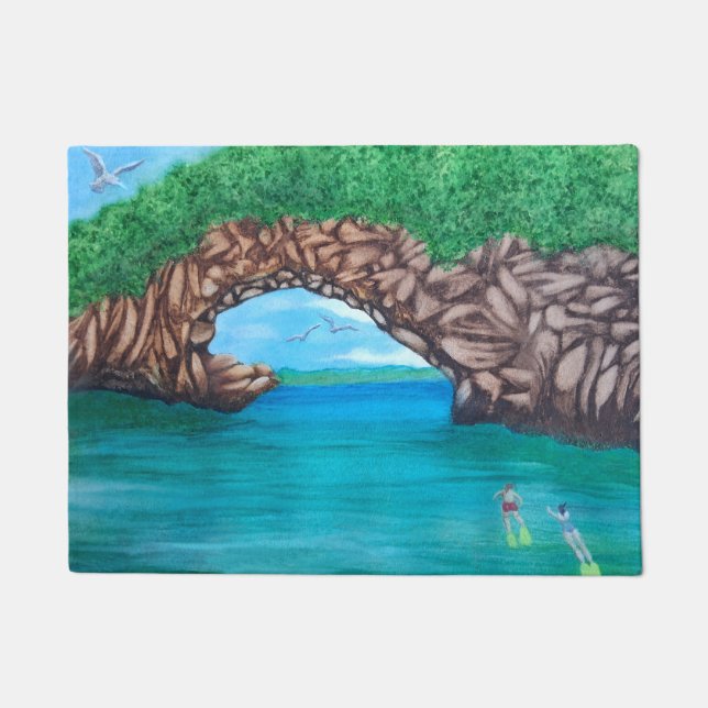 Snorkeling in Paradise  Doormat (Front)