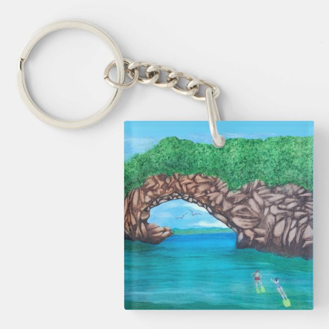 Snorkeling in Paradise Keychain (Front)