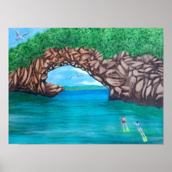 Snorkeling in Paradise Poster