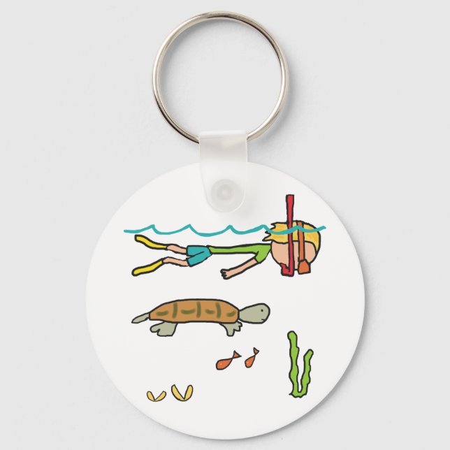 Snorkeling Keychain (Front)