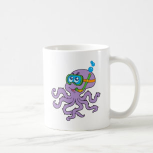 Snorkeling Octopus Coffee Mug