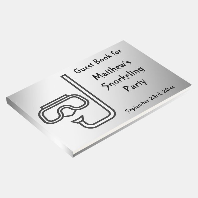 Snorkeling Party Silver Guest Book