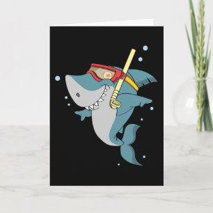 Snorkeling shark card