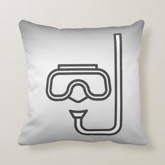 Snorkeling Silver Abstract Pillow