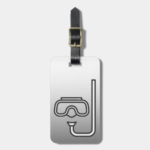 Snorkeling Silver Gray Luggage Tag