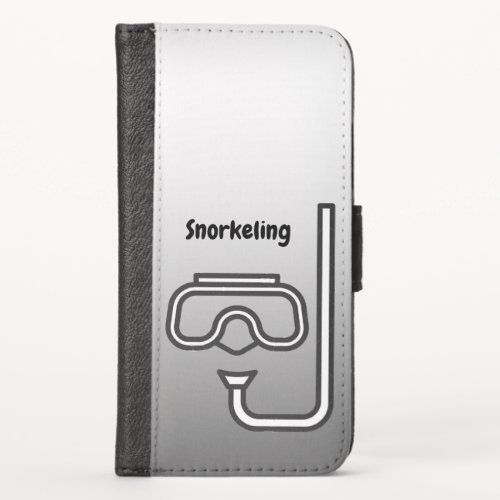 Snorkeling Silver iPhone X Wallet Case