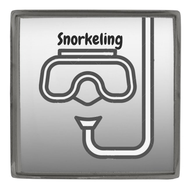 Snorkeling Silver Lapel Pin