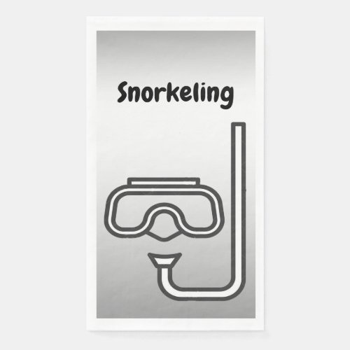 Snorkeling Silver Set of Paper Guest Towels