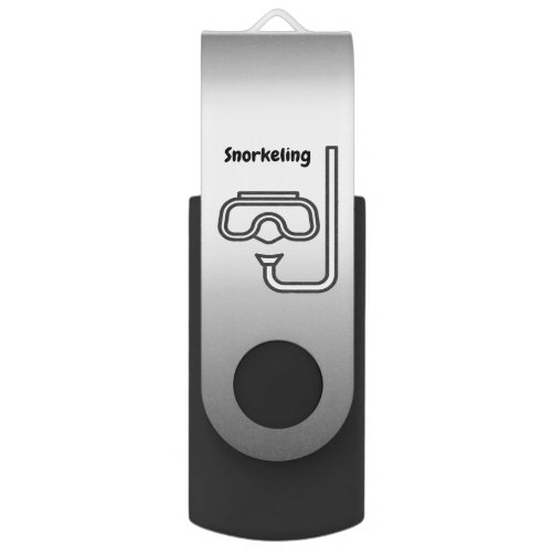 Snorkeling Silver USB Flash Drive