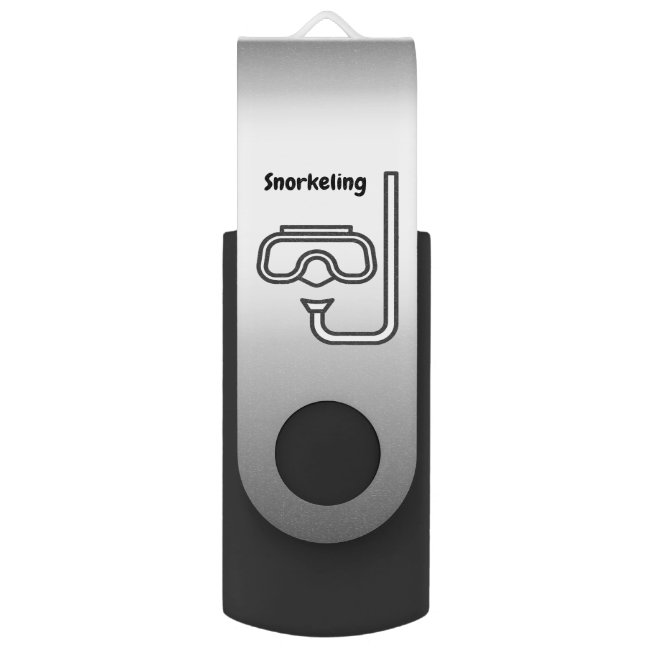 Snorkeling Silver USB Flash Drive