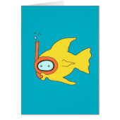 Snorkeling Swimming Yellow Fish (Front)