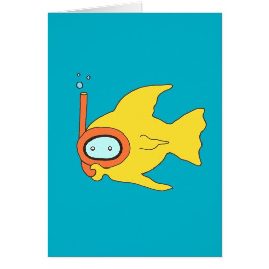 Snorkeling Swimming Yellow Fish (Front)