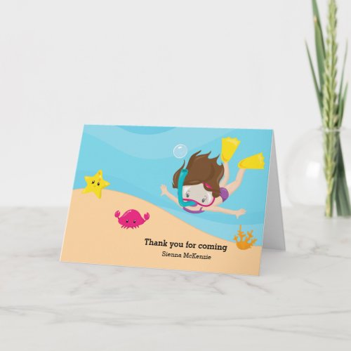 Snorkeling Thank You Card