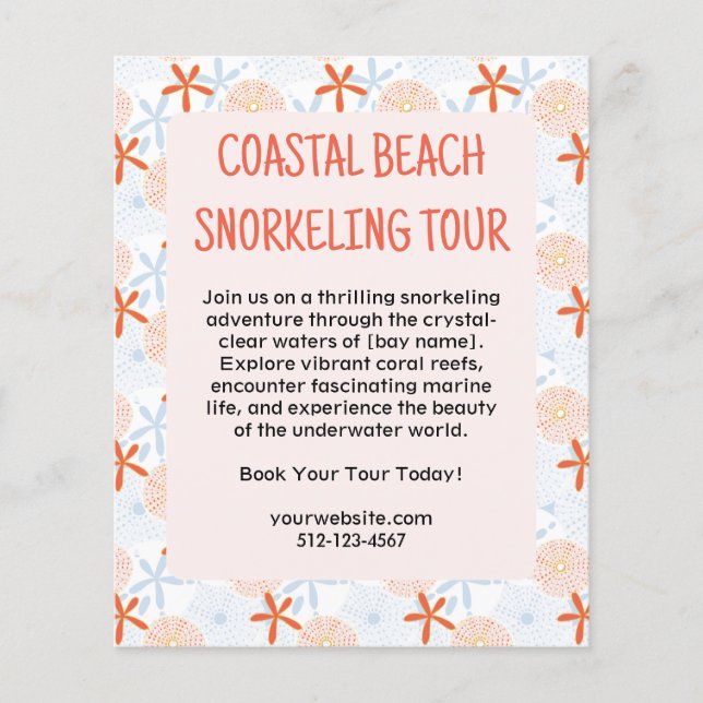 Snorkeling Tour Flyer Printed Flyers (Front)