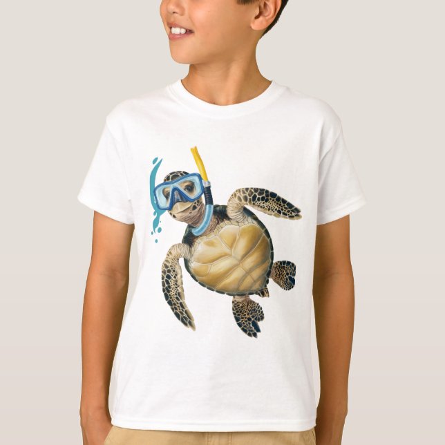 Snorkeling Turtle Adventure T-Shirt (Front)
