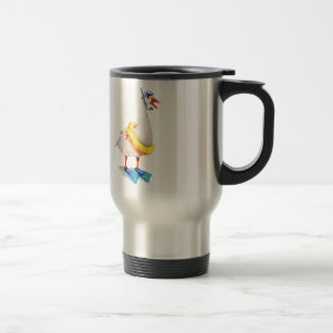 Snorkeling White Goose Travel Mug