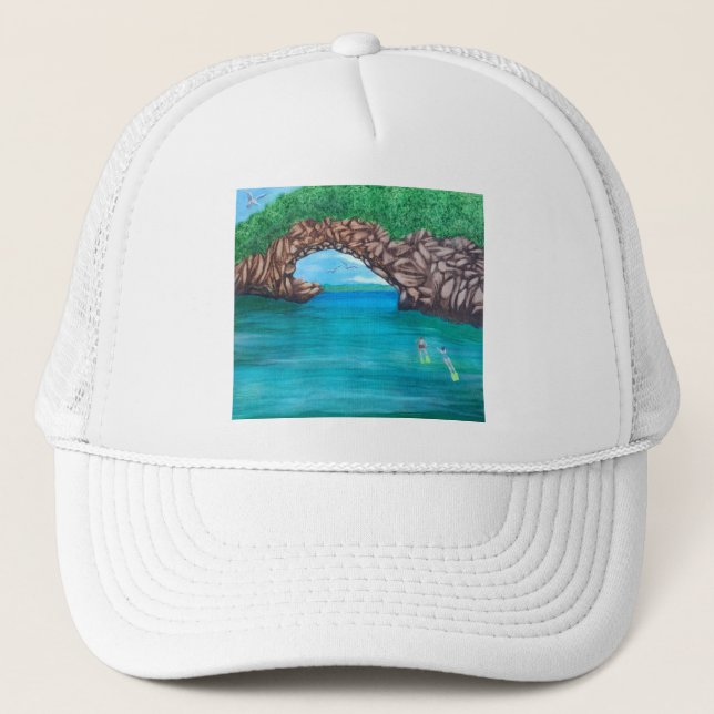 Snorkeling Wonderland Baseball Cap (Front)