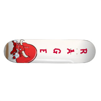 snorting-red-bull skateboard deck