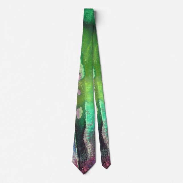Snot Green Slime Grungy Bogey Neck Tie (Front)