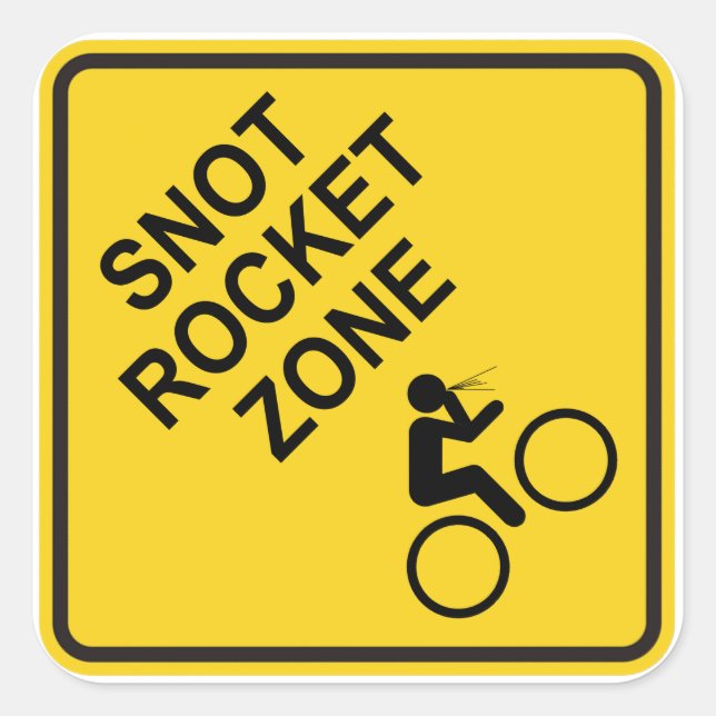Snot Rocket Zone Square Sticker (Front)
