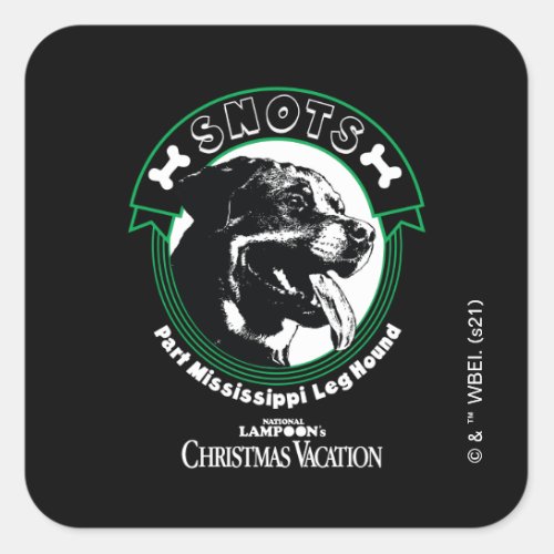 Snots Part Mississippi Leg Hound Square Sticker