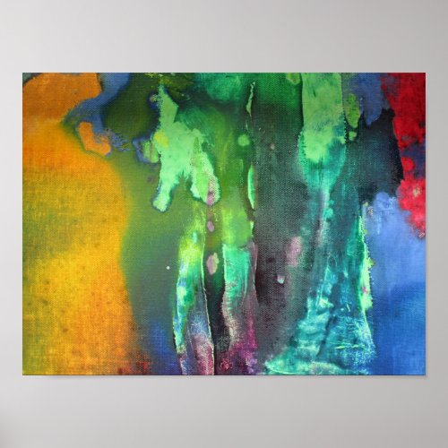 Snotty Green Slime Bogey Abstract Poster