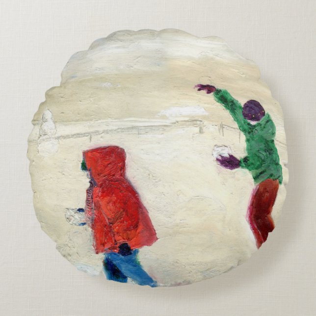 Snow! 2014 round pillow (Front)