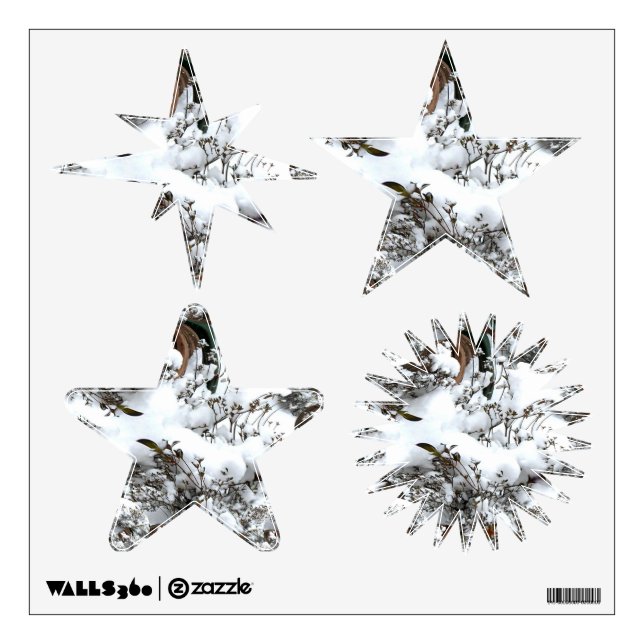 Snow Abstract Art Design Wall Decal (Front)