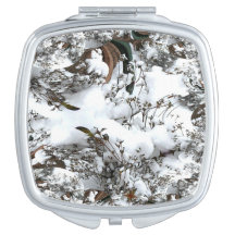 Snow Abstract Compact Mirror