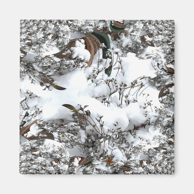 Snow Abstract Magnet (Front)