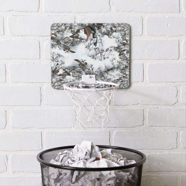 Snow Abstract Mini Basketball Hoop (In Situ)