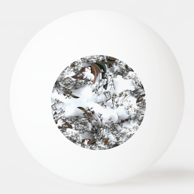Snow Abstract Ping-Pong Ball (Front)