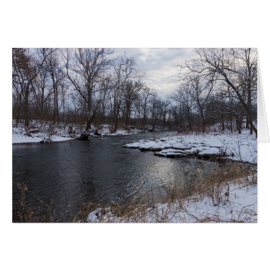 Snow Along James River Cards (Front Horizontal)